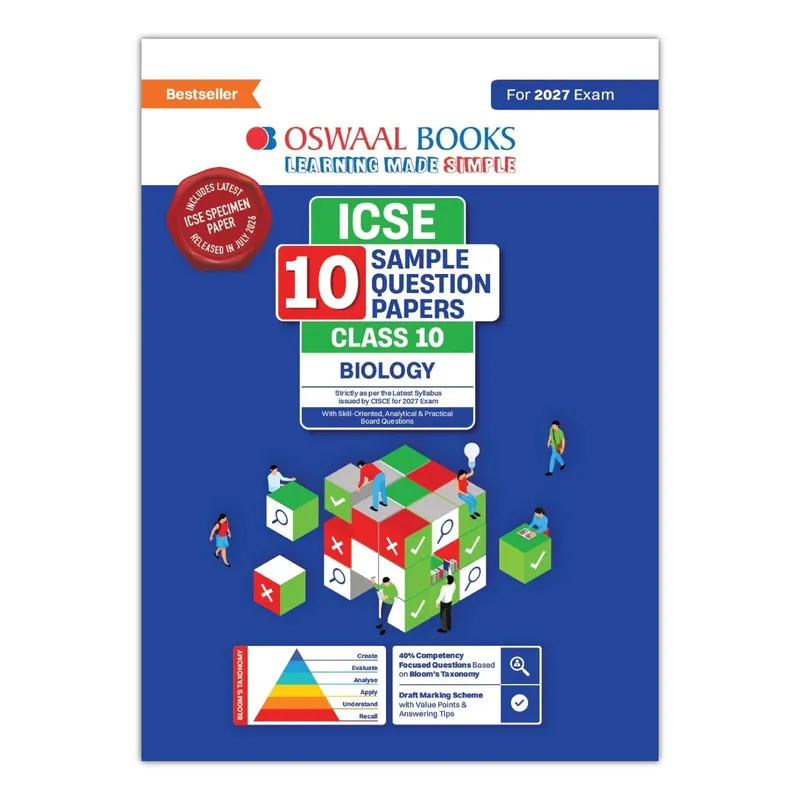 ICSE | 10 Sample Question Papers | Class 10 | Biology (For 2027 Exam) | Includes – Board Paper 2026 & Specimen 2027 | With On Tips Notes, Mind Maps & Oswaal AI