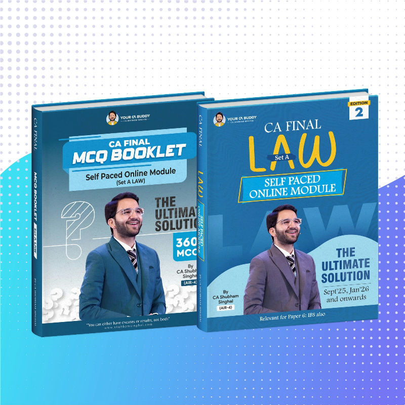 CA Final SPOM Law Set A Self Paced Online Module