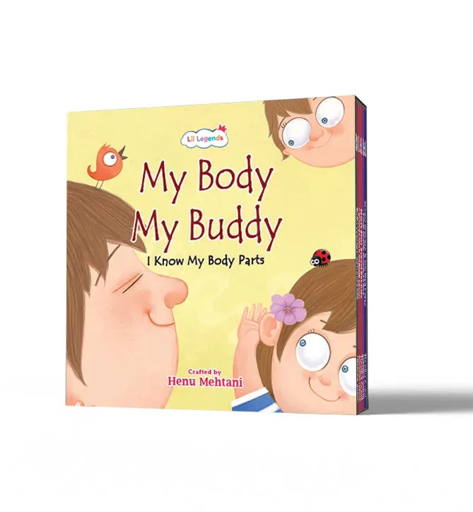 Lil Legends My Body My Buddy Slipcase, Set of 6 Books | I Know My Body Parts - Eyes, Ears, Nose, Mouth, Hands, Feet | Early Learning Body Parts Books for Kids Age 0-8 Years