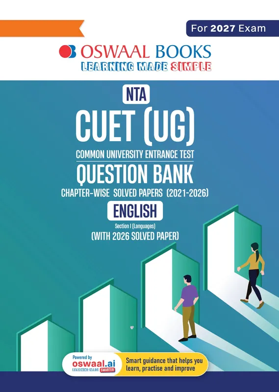Oswaal NTA CUET (UG) Chapter-wise Solved Papers Question Bank | English | PYQs (2021 – 2026) NCERT aligned MCQs | With Solved Paper 2026 | For 2027 Exam | With Oswaal AI