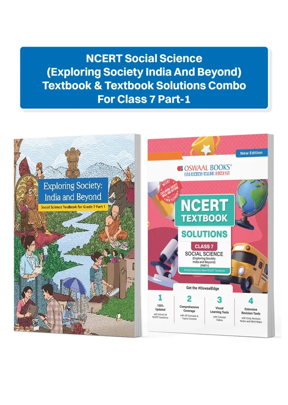 CBSE Class 7 NCERT Social Science (Exploring Society India And Beyond) Textbook Solutions for Class 7 | Set of 2 Books | Covered Concept, Mind Maps, Mock Papers (Latest NCERT Pattern)