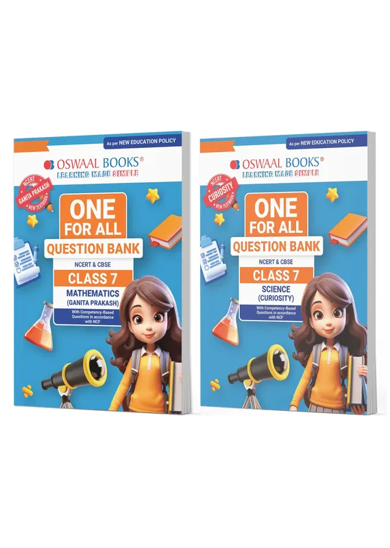 One For All Question Banks NCERT & CBSE Class 7 (Set of 2 Books) Mathematics & Science (For Latest Exam)