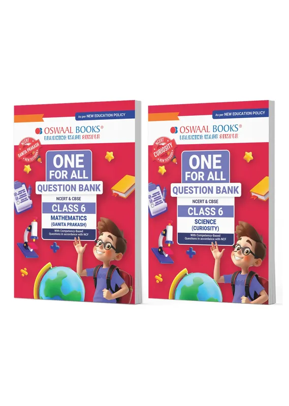 One For All Question Banks NCERT & CBSE Class 6 (Set of 2 Books) Maths & Science For Latest Exam