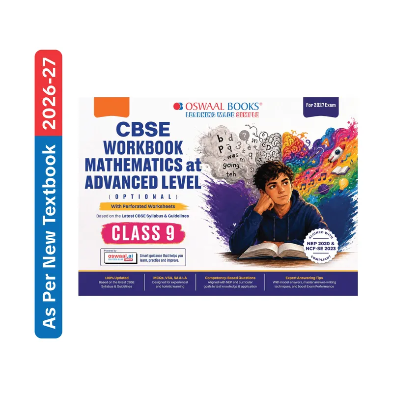 CBSE Workbook Class 9 Mathematics at Advance Course | aligned with NCERT | Perforated Worksheets for Practice with Competency Based questions | NEP 2020 + NCF-SE 2023 | 2027 Exam