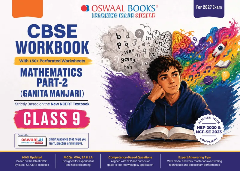 CBSE Workbook Class 9 Mathematics Part-2 | aligned with NCERT Ganita Manjari | Perforated Worksheets for Practice with Competency Based questions | NEP 2020 + NCF-SE 2023 | 2027 Exam