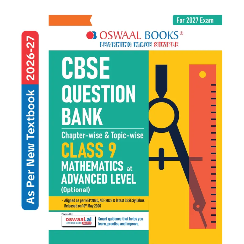CBSE Class 9 Mathematics Advanced Level Question Bank Chapter-wise & Topic-wise | Based on NCERT | Includes Summary, Competency-Based Question, Self-Assessment & Practice Papers