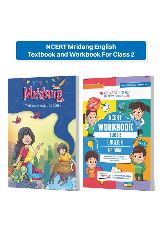 CBSE Class 2 NCERT Mridang English Textbook and Workbook For Class 2 | Updated NCERT Pattern | Includes Mind Maps & Revision notes | Teachers Manual (Set of 2 Books) Latest Exam
