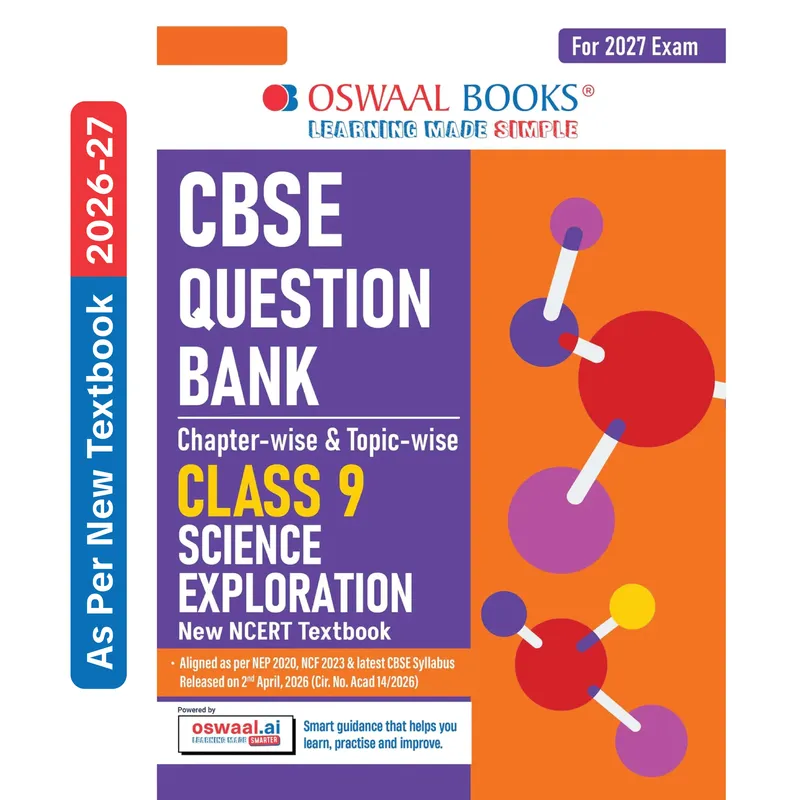 CBSE Class 9 Science Question Bank Chapter-wise & Topic-wise | Based on new NCERT Textbook Exploration | Includes Summary, Competency-Based Question, Self-Assessment & Practice Papers