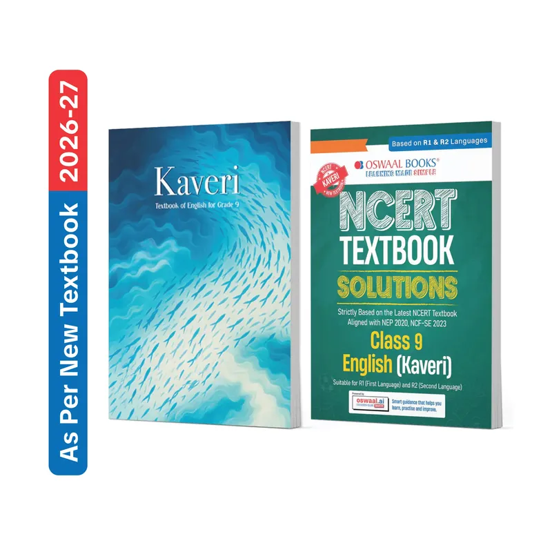 CBSE NCERT Class 9 English- Kaveri Textbook and Textbook Solutions Supplement (Set of 2 Books) (Latest NCERT) Suitable for R1 (First) & R2(Secondary) Language | Revision Notes & Exercise Questions