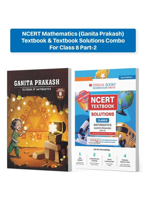 CBSE Class 8 NCERT Mathematics (Ganita Prakash) Part-2 Textbook With Textbook Solutions for Class 8 | Set of 2 Books | Covered Concept, Mind Maps, Mock Papers | Updated NCERT Pattern (For Upcoming Exams)