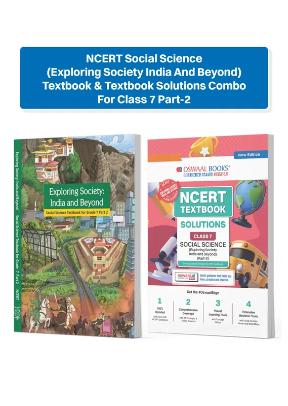 CBSE Class 7 NCERT Social Science (Exploring Society India And Beyond) Part-2 Textbook With Textbook Solutions for Class 7 | Set of 2 Books | Covered Concept, Mind Maps, Mock Papers | Updated NCERT Pattern (For Upcoming Exams)