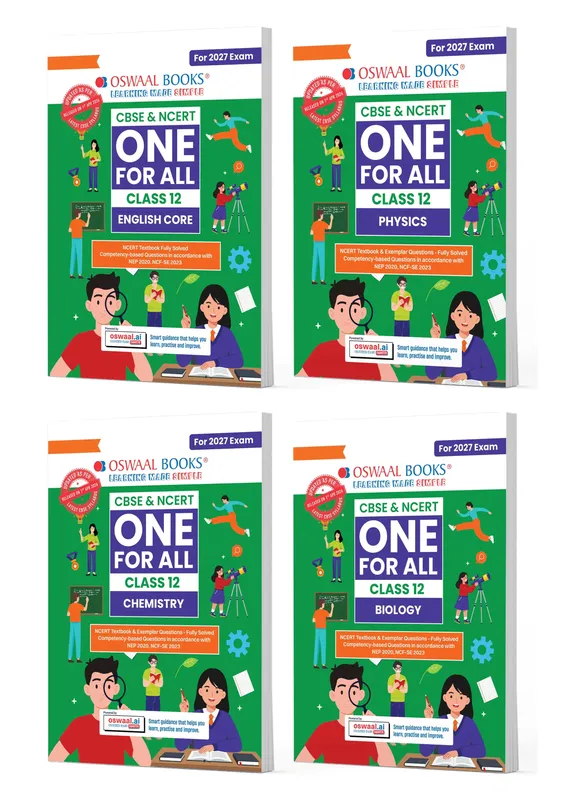 CBSE & NCERT One For All Class 12 | English | Physics | Chemistry | Biology (Set Of 4 Books) For 2027 Board Exam
