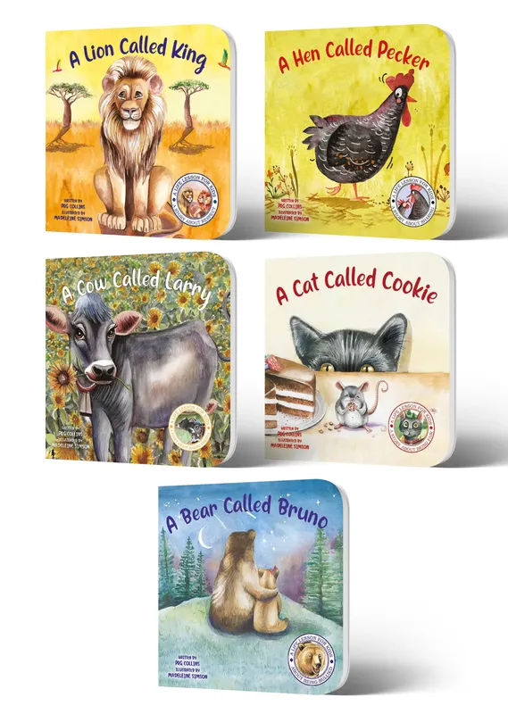 Lil Legends A Life Lesson for Kids Series, Stories About Friendship Fun | Value-based Picture Story Board Books | Set of 5 - Lion, Hen, Cow, Cat and Bear | For Age 4-8