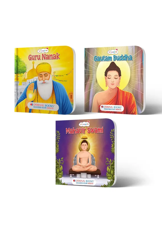 Lil Legends Spiritual Gurus Tales Set of 3 Books for Kids Age 3+ Years - Guru Nanak, Gautam Buddha & Mahavir Swami | Illustrated Stories for Peace, Kindness & Compassion