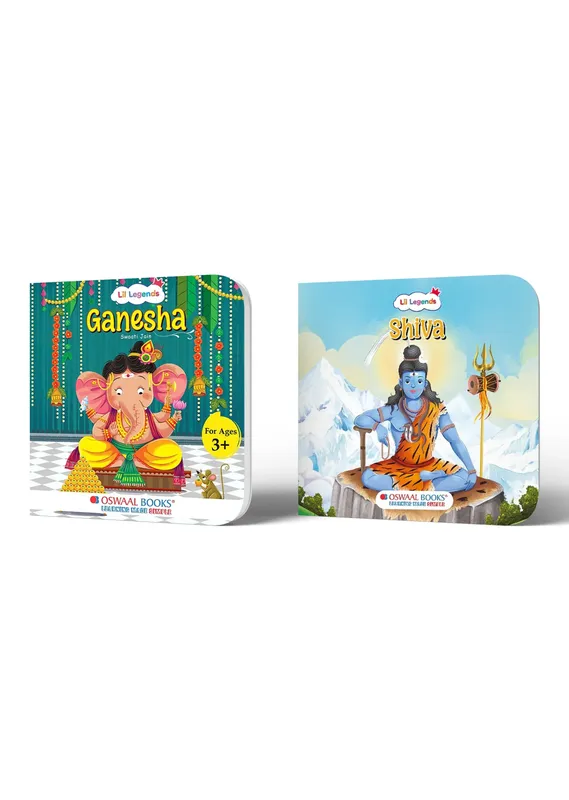 Lil Legends Mythological Tales Blessings of Gods Set of 2 Books for Kids Age 3+ Years - Lord Ganesha & Lord Shiva | Illustrated Hindu Mythology Stories for Children