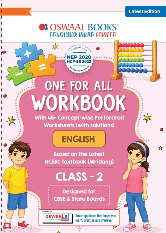 One for All Workbook Class 2 English | 45+ Concept-wise Perforated Worksheets | Based on NCERT Mridang | NEP 2020 & NCF 2023 Aligned | For CBSE & State Boards | Builds Concept Clarity & Scientific Skills
