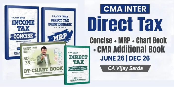 CMA Inter Direct Tax Books Set By CA Vijay Sarda