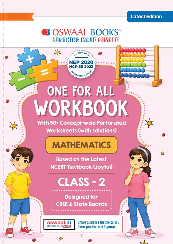 One for All Workbook Class 2 Mathematics | 50+ Concept-wise Perforated Worksheets | Based on NCERT Joyful | NEP 2020 & NCF 2023 Aligned | For CBSE & State Boards | Builds Concept Clarity & Scientific Skills