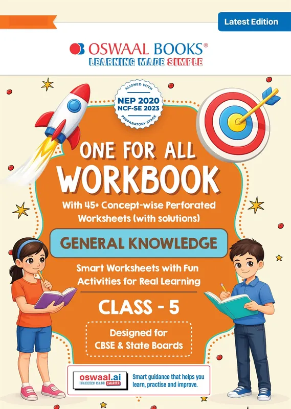 One for All Workbook Class 5 General Knowledge | 45+ Concept-wise Perforated Worksheets | NEP 2020 & NCF 2023 Aligned | For CBSE & State Boards | Builds Concept Clarity & Scientific Skills