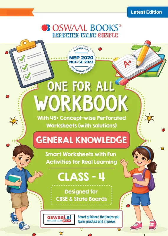 One for All Workbook Class 4 General Knowledge | 45+ Concept-wise Perforated Worksheets | NEP 2020 & NCF 2023 Aligned | For CBSE & State Boards | Builds Concept Clarity & Scientific Skills