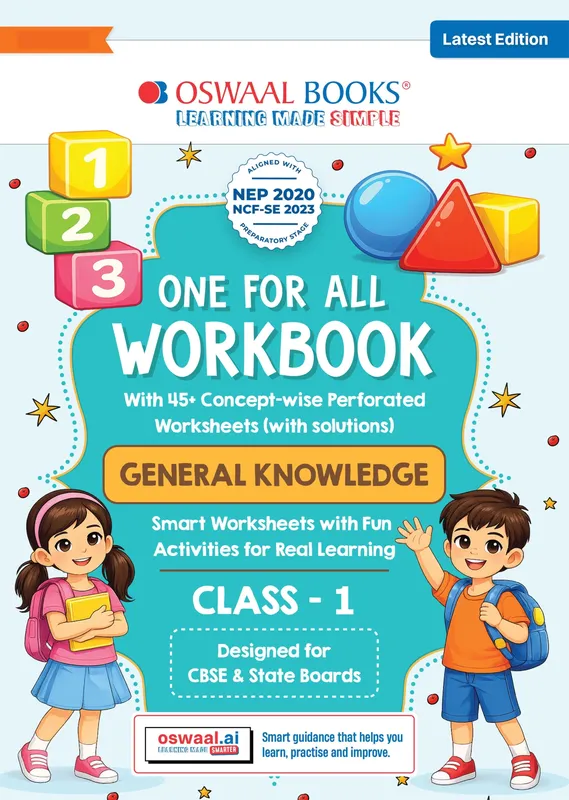 One for All Workbook Class 1 General Knowledge | 45+ Concept-wise Perforated Worksheets | Based on NCERT | NEP 2020 & NCF 2023 Aligned | For CBSE & State Boards