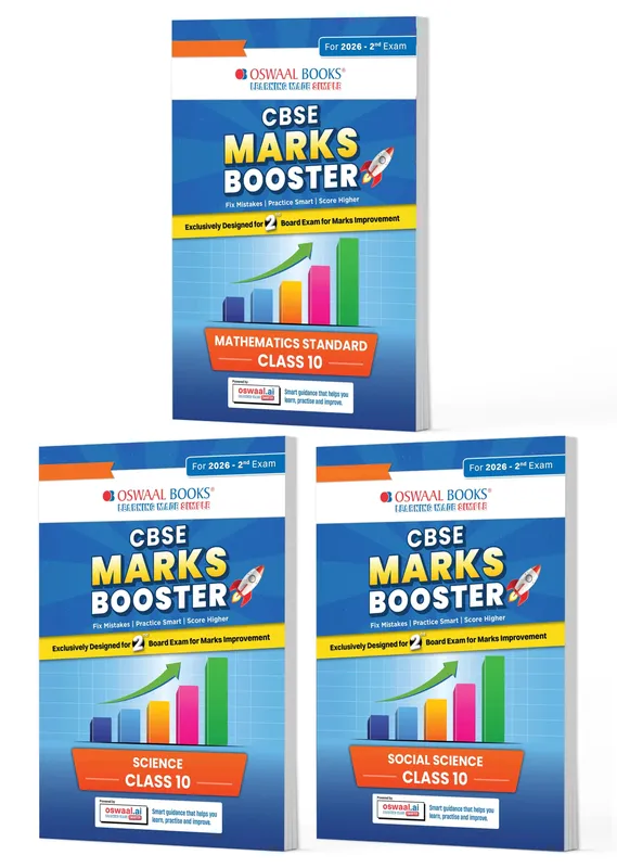 For 2nd Boards May 2026 | CBSE Marks Booster Class 10 (Maths, Science & Social Science) Set of 3 | Marks Improvement | Key Concepts with Exam Tips | Quick Revision | 1st Boards Solved Papers