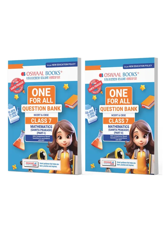 One For All Question Banks NCERT & CBSE Class 7 (Set of 2 Books) Mathematics Part-1 & Part-2 (For Latest Exam)