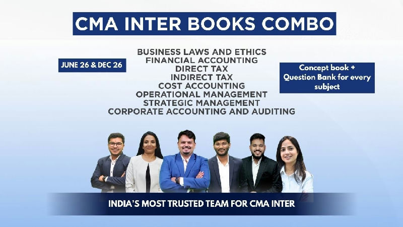 CMA Inter Law Cost DTIDT FA CAA OMSM Books Set By Ekatvam academy
