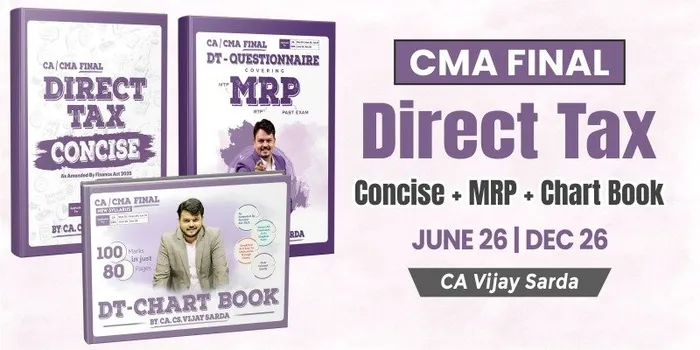 CMA Final Direct Tax Books Set By CA Vijay Sarda