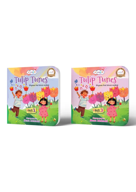 Lil Legends Tulip Tunes, Rhymes That Bloom Smiles Book 1 and 3 | Set of 2 Poem Books for Kids | Phonemic Awareness, Reading Readiness and Fun Activities | For Age 3+