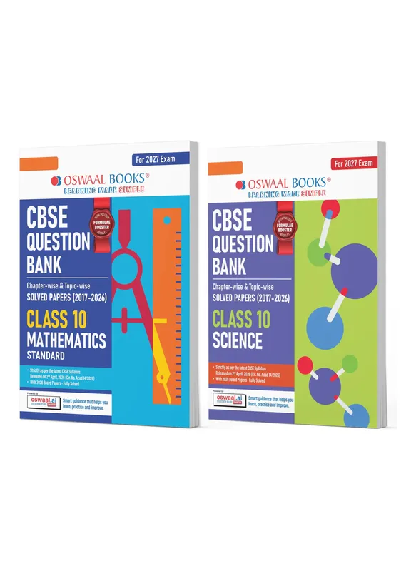 CBSE Question Bank Maths Standard | Science (Set of 2 Books) For Class 10 Chapter-wise and Topic-wise SOLVED PAPERS With Mind Maps & Revision Notes For 2027 Exam