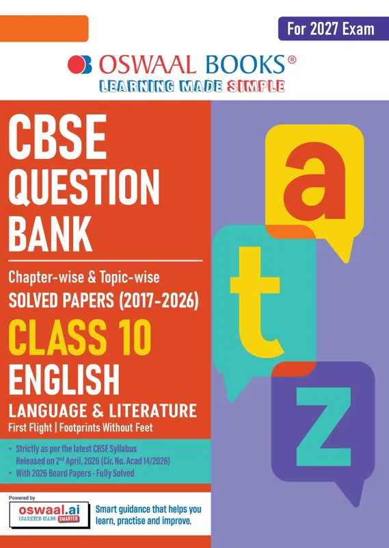 CBSE Class 10 English Language & Literature Question Bank | Chapter & Topic-wise Solved Papers (2017-2026) | Based on Latest Syllabus (April 2026) | Includes 2026 Papers | For 2027 Exam