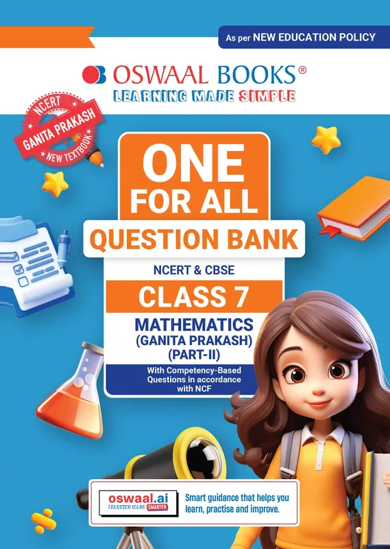 CBSE Class-7 One for All Mathematics (Ganita Prakash) Part 2 For 2026-27 Exam | As Per Latest NCERT & CBSE Syllabus | Chapter-wise Question Bank, Revision Notes & Competency Based Questions