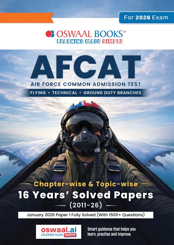 AFCAT 16 Years’ Chapter-wise & Topic-wise Solved Papers English Medium | 2011-2026 | Includes 2026 Paper-1 | 1500+ Questions | For 2026-27 Exams