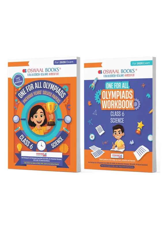 One For All Olympiads Class 6 Science Prep-Guide | Chapter-wise Previous Years' Solved Papers+ Workbook (Set of 2 Books) | Questions for SOF NSO & Other Olympiad Exams 2026