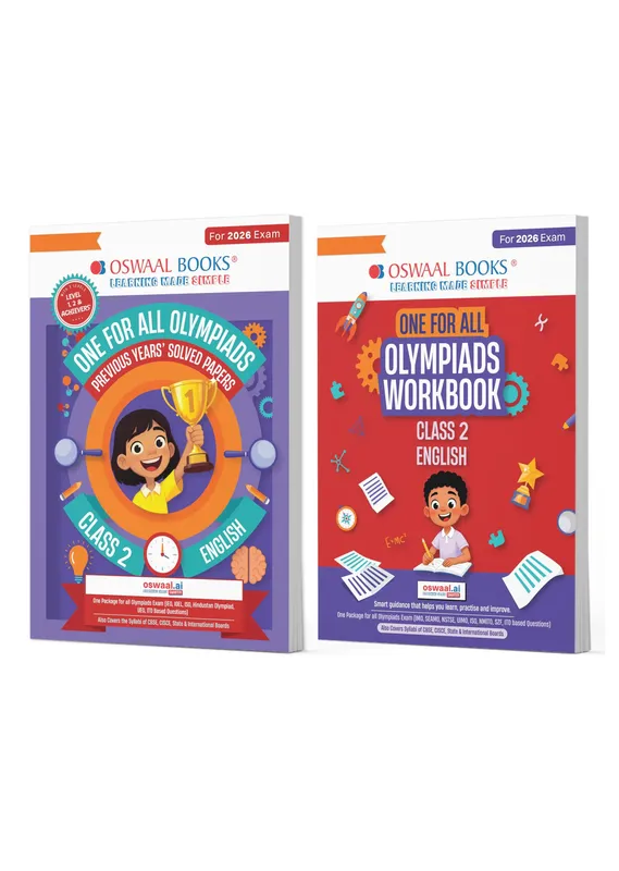 One For All Olympiads Class 2 English Prep-Guide, Chapter-wise Previous Years' Solved Papers + Workbook (Set of 2 Books) | Questions for SOF IEO & Other Olympiad Exams 2026