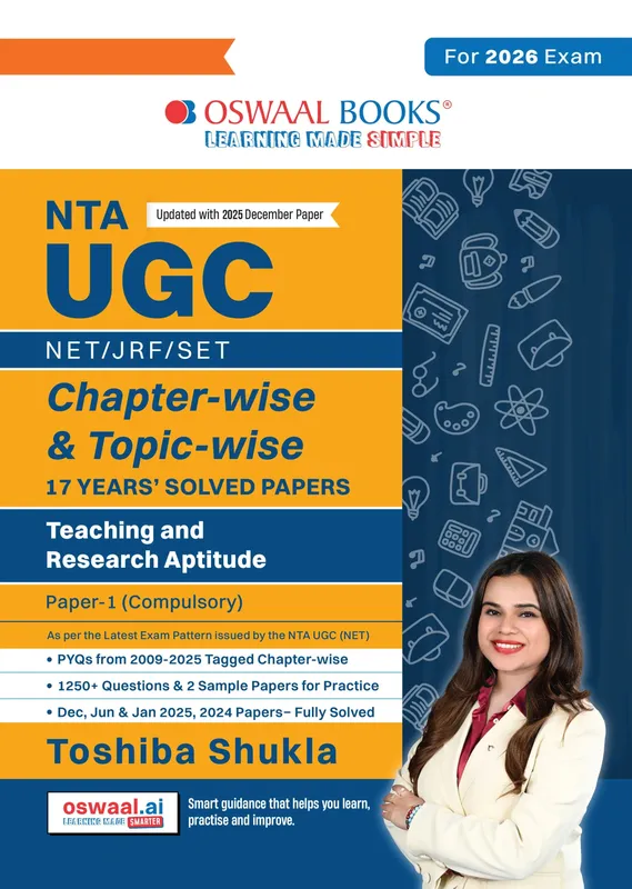 NTA UGC NET / JRF / SET Paper 1 | 17 Years' Chapter-wise & Topic-wise Solved Papers (2009-2025 December) | Teaching & Research Aptitude (Compulsory) | For 2026 Exam