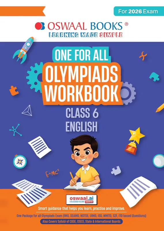 One For All Olympiads Workbook Class 6 English | Questions for SOF IEO & Other Olympiad Exams 2026 | With Sample Practice Papers & .Oswaal AI