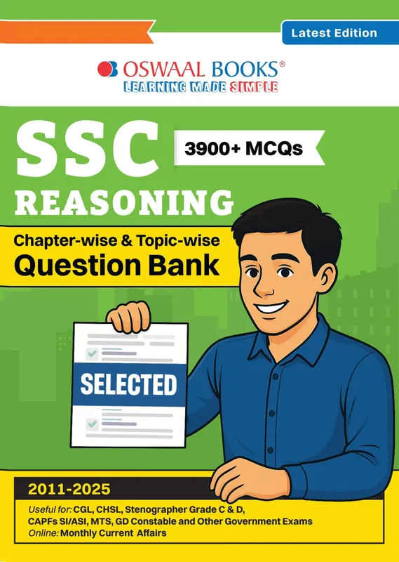 SSC Reasoning 15 Years Question Bank English Medium | 3900+ MCQs Tier-1 Chapter-wise & Topic-wise | SSC CGL, CHSL, MTS, CPO | Previous Years 2011-2025 | For 2026 Exam