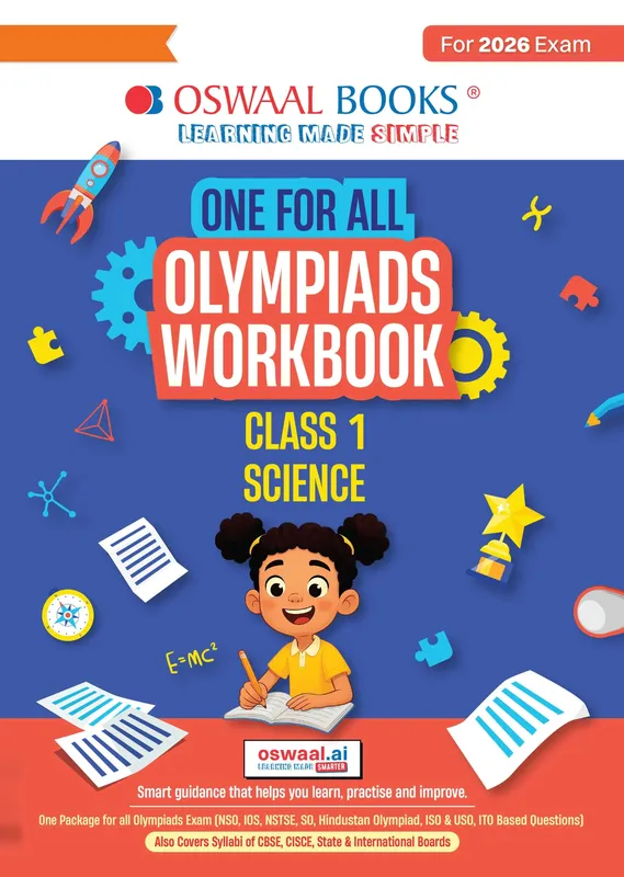 One For All Olympiads Workbook Class 1 Science | Questions for SOF NSO & Other Olympiad Exams 2026 | With Sample Practice Papers & Oswaal.AI