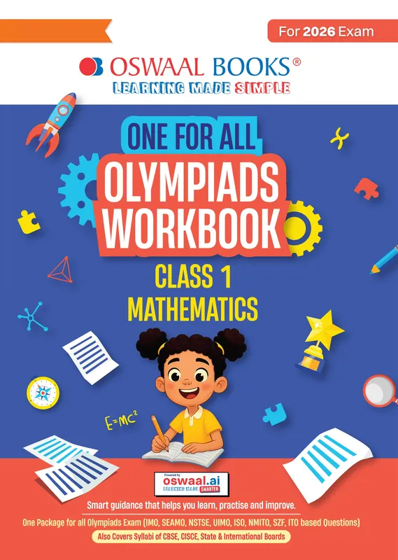 One For All Olympiads Workbook Class 1 Maths | Questions for SOF IMO & Other Olympiad Exams 2026 | With Sample Practice Papers & Oswaal.AI
