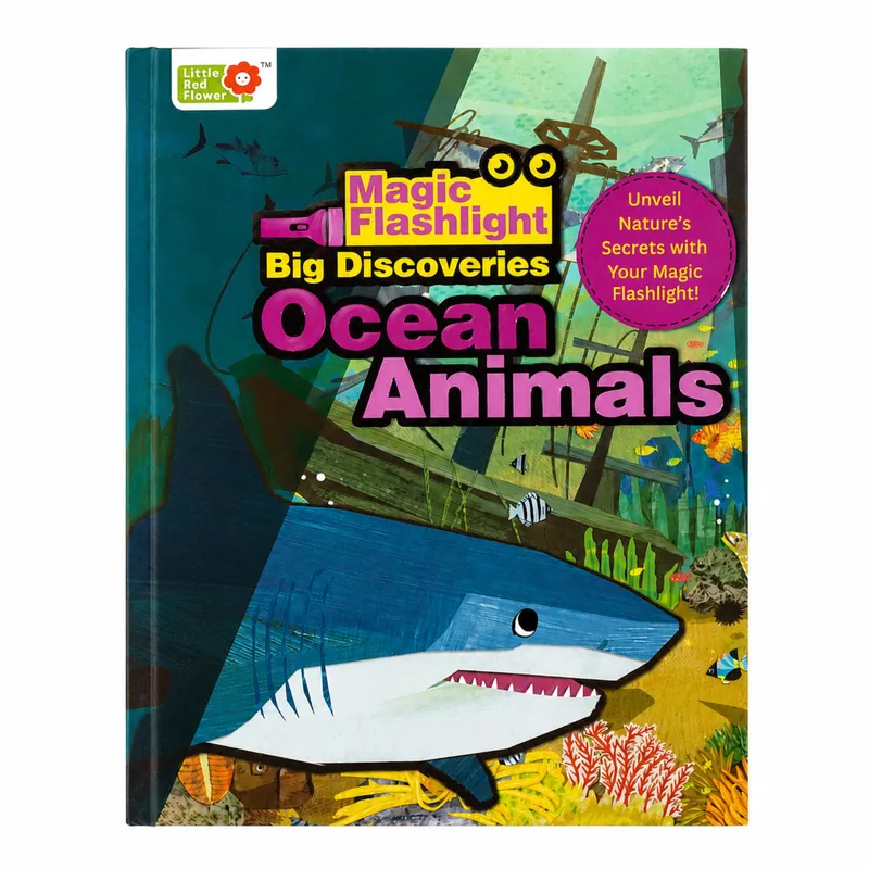Lil Legends Magic Flashlight Big Discoveries Ocean Animals for Kids | Interactive Hidden Picture Book with Reveal Card | Interesting Facts | Activity Book for Toddlers | For Age 3+