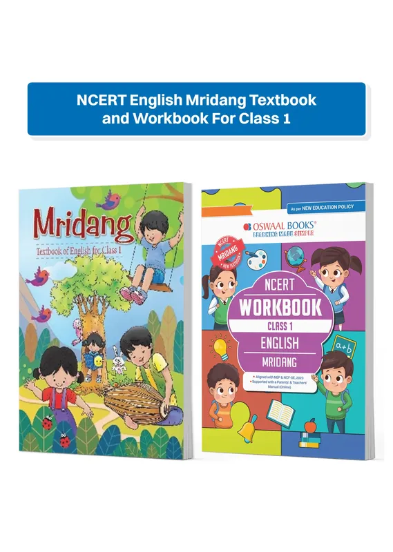 CBSE Class 1 NCERT English Mridang Textbook and Workbook For Class 1 | Updated NCERT Pattern | Includes Mind Maps & Revision notes | Teachers Manual (Set of 2 Books) Latest Edition
