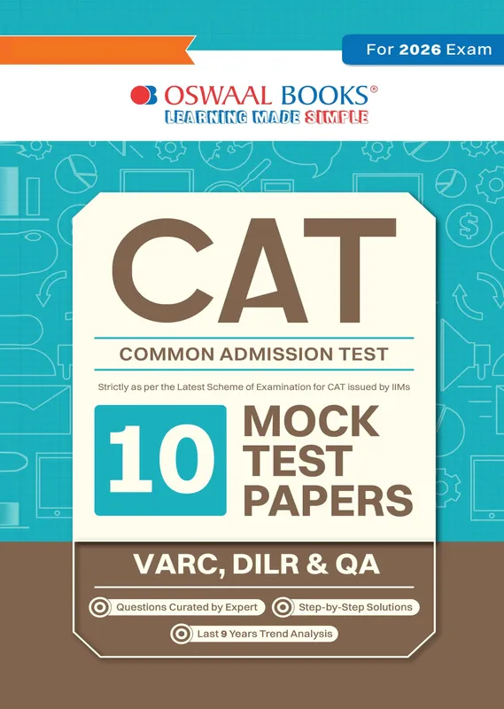 CAT & MBA Entrance CAT (COMMON ADMISSION TEST) | 10 Mock Test Papers | For 2026 Exam