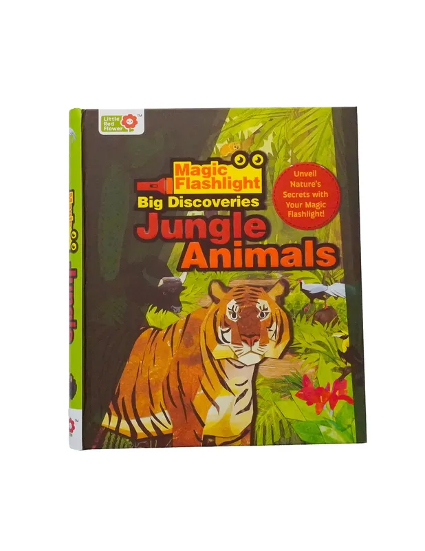 Lil Legends Magic Flashlight Big Discoveries Jungle Animals for Kids | Interactive Hidden Picture Book with Reveal Card | Interesting Facts | Activity Book for Toddlers | For Age 3+