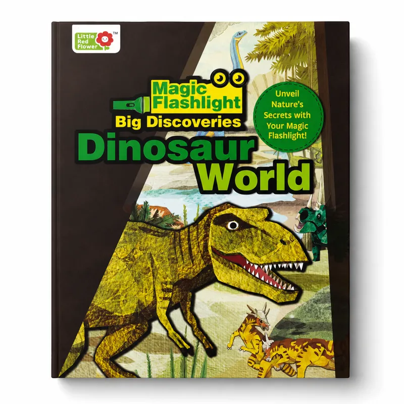 Lil Legends Magic Flashlight Big Discoveries Dinosaur World for Kids | Interactive Hidden Picture Book with Reveal Card | Interesting Facts | Activity Book for Toddlers | For Age 3+