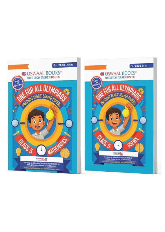 One For All Olympiad Chapter-wise Previous Years's Solved Papers, Prep-Guide Class 5 (Set of 2 Books) Maths & Science For 2026 Exam