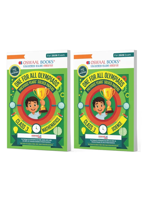 One For All Olympiad Chapter-wise Previous Years's Solved Papers, Prep-Guide Class 3 (Set of 2 Books) Maths & Science For 2026 Exam