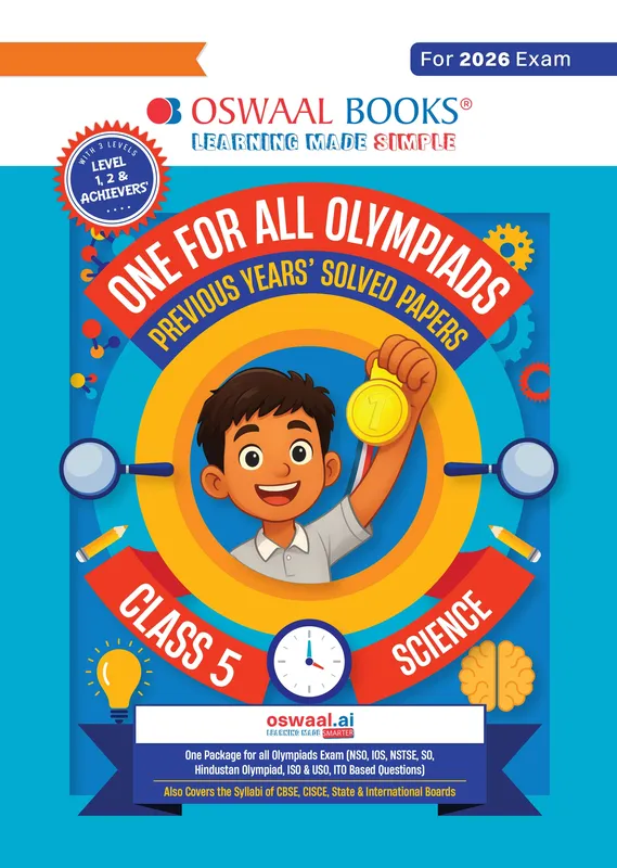 One For All Olympiads Class 5 Science Prep-Guide Book | Chapter-wise Previous Years' Solved Papers | Questions for SOF NSO & Other Olympiad Exams 2026 | With Sample Practice Papers & Oswaal.AI