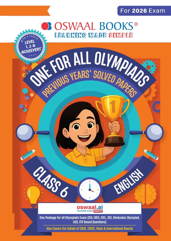 One For All Olympiads Class 6 English Prep-Guide Book | Chapter-wise Previous Years' Solved Papers | Questions for SOF IEO & Other Olympiad Exams 2026 | With Sample Practice Papers & Oswaal.AI